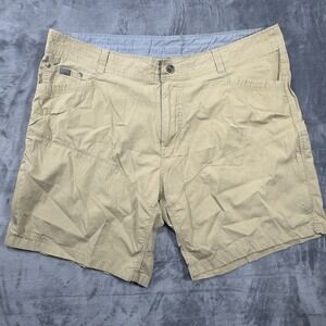 Kuhl Radikl Shorts Mens 42 Beige Khaki Tan Hiking 9" Nylon Stretch 5-Pocket 5068